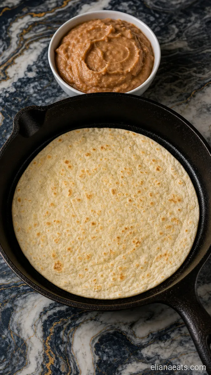 Step 2: Warm the Tortillas and Heat the Beans