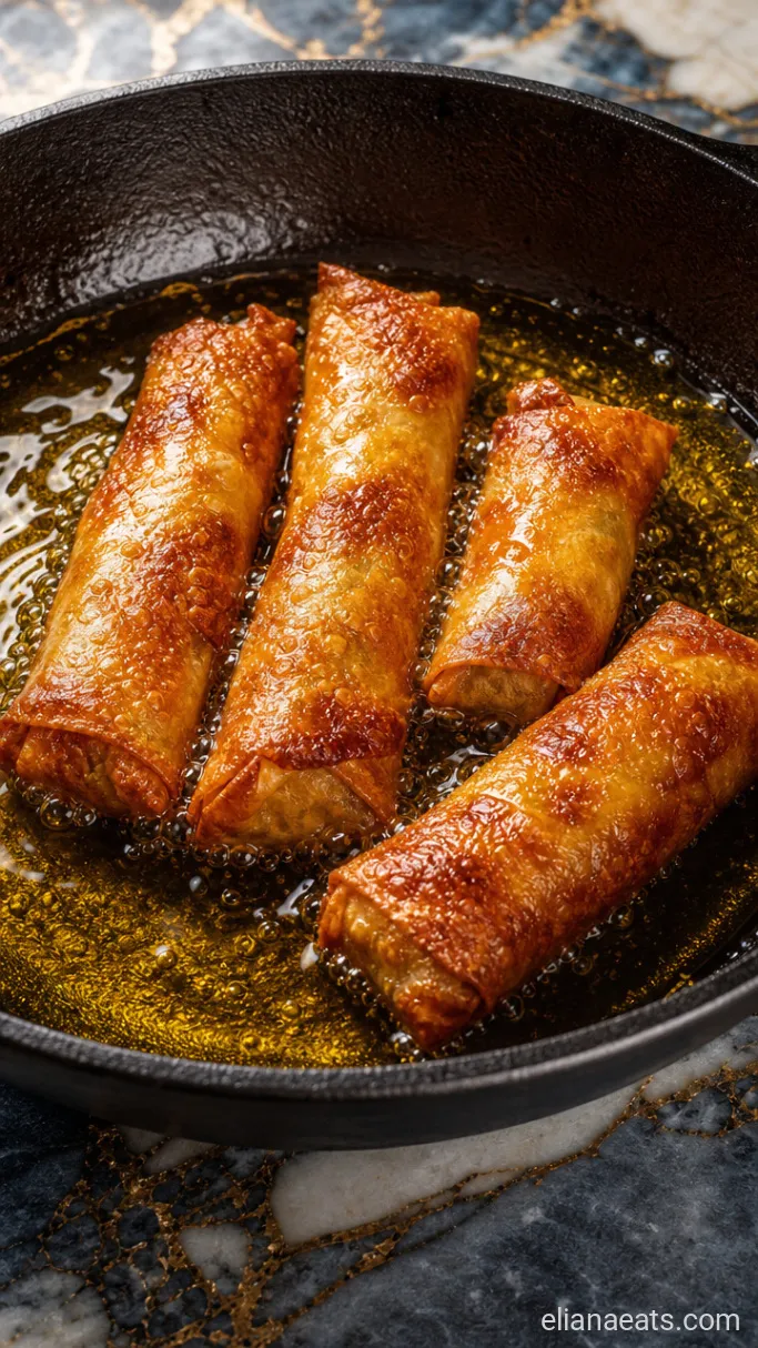 Step 3: Fry the Spring Rolls
