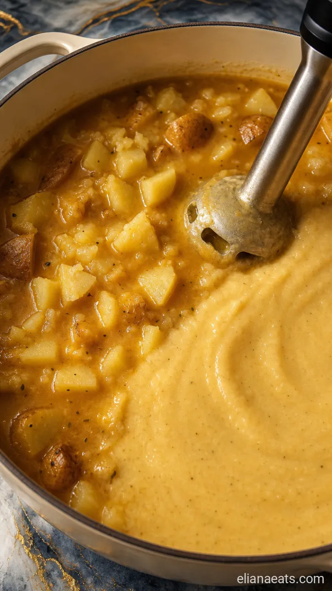 Step 3: Partially Blend the Soup