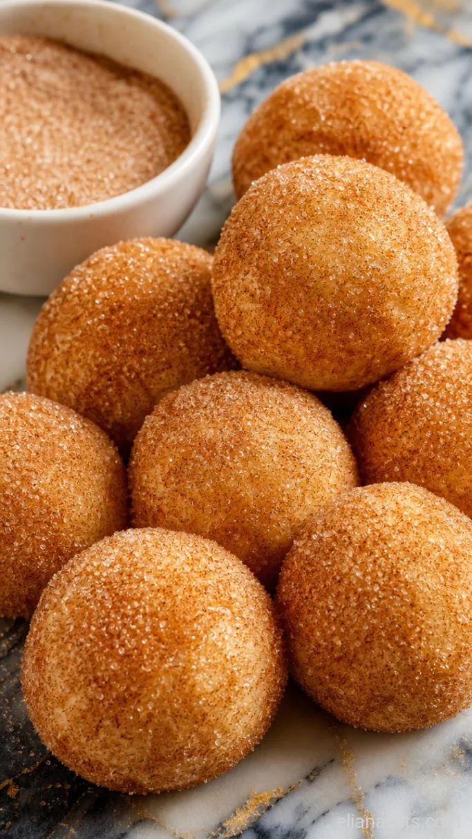 Step 3: Roll the Dough Balls in Cinnamon Sugar