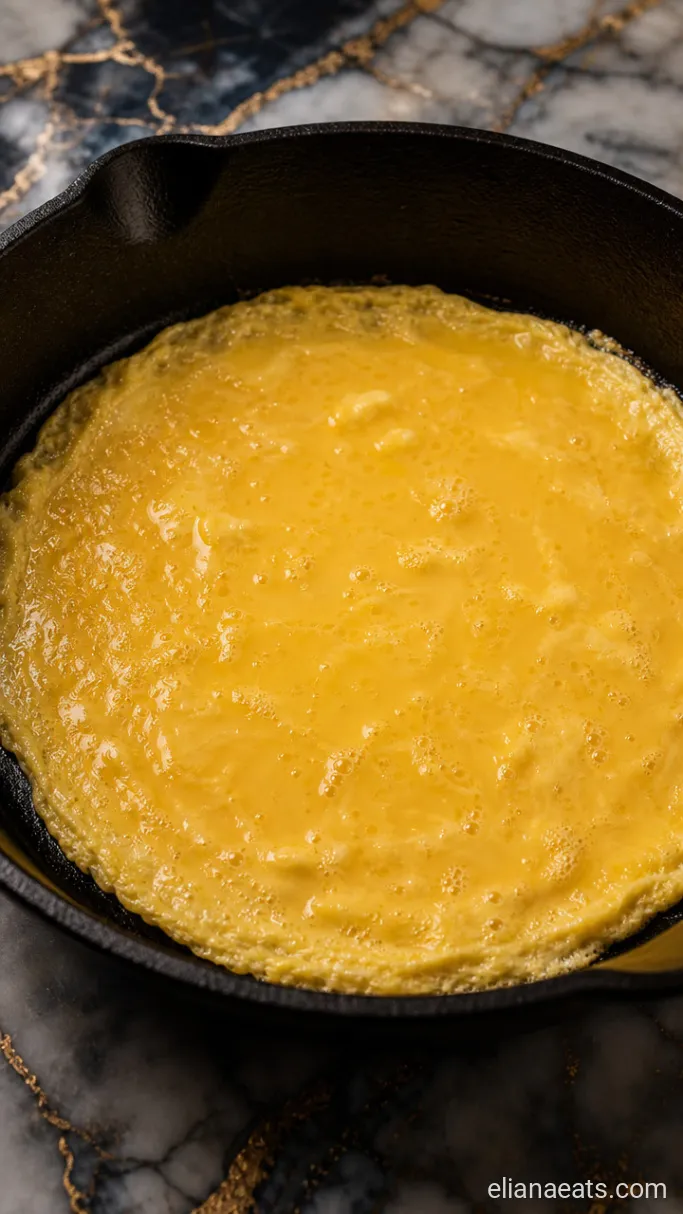 Step 3: Set the Omelette in the Pan