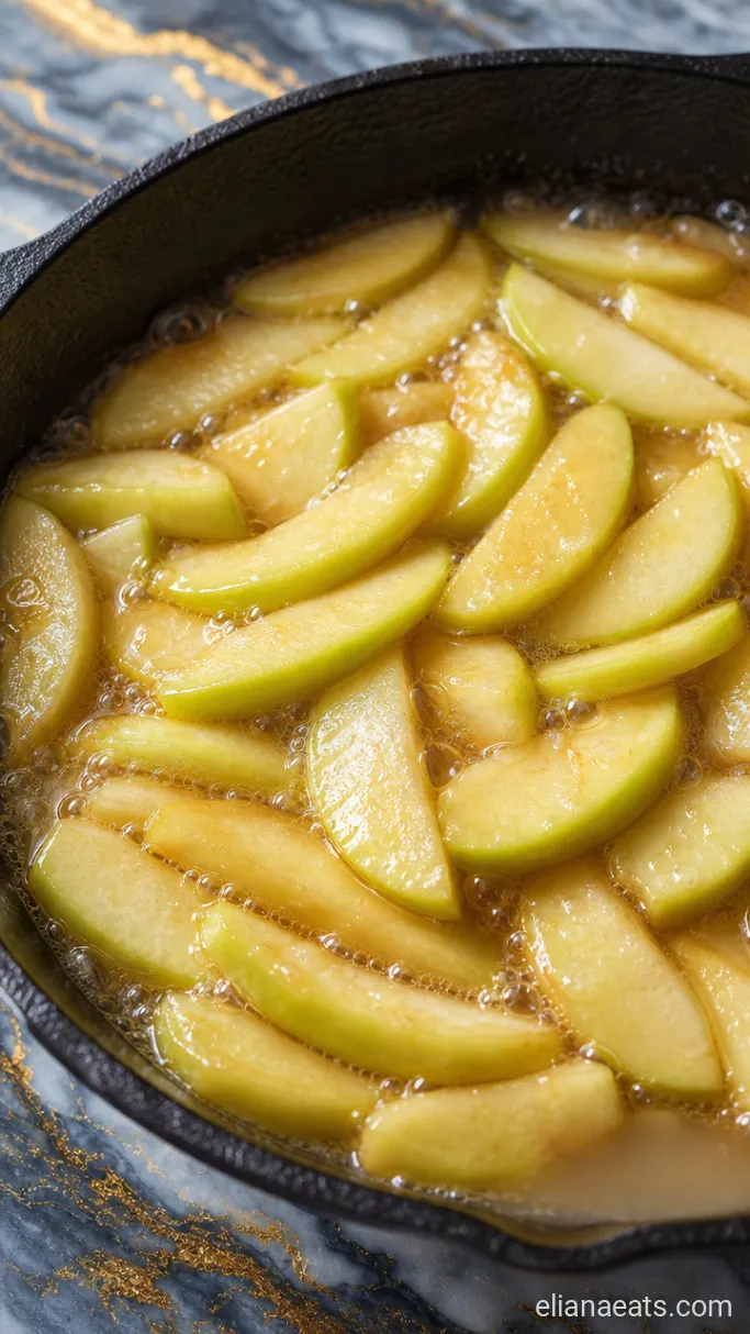 Step 3: Simmer the Apples in the Glaze