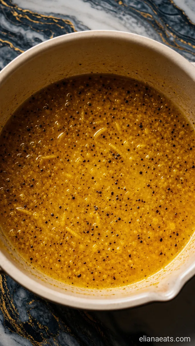 Step 3: Simmer the Lemon Pepper Glaze