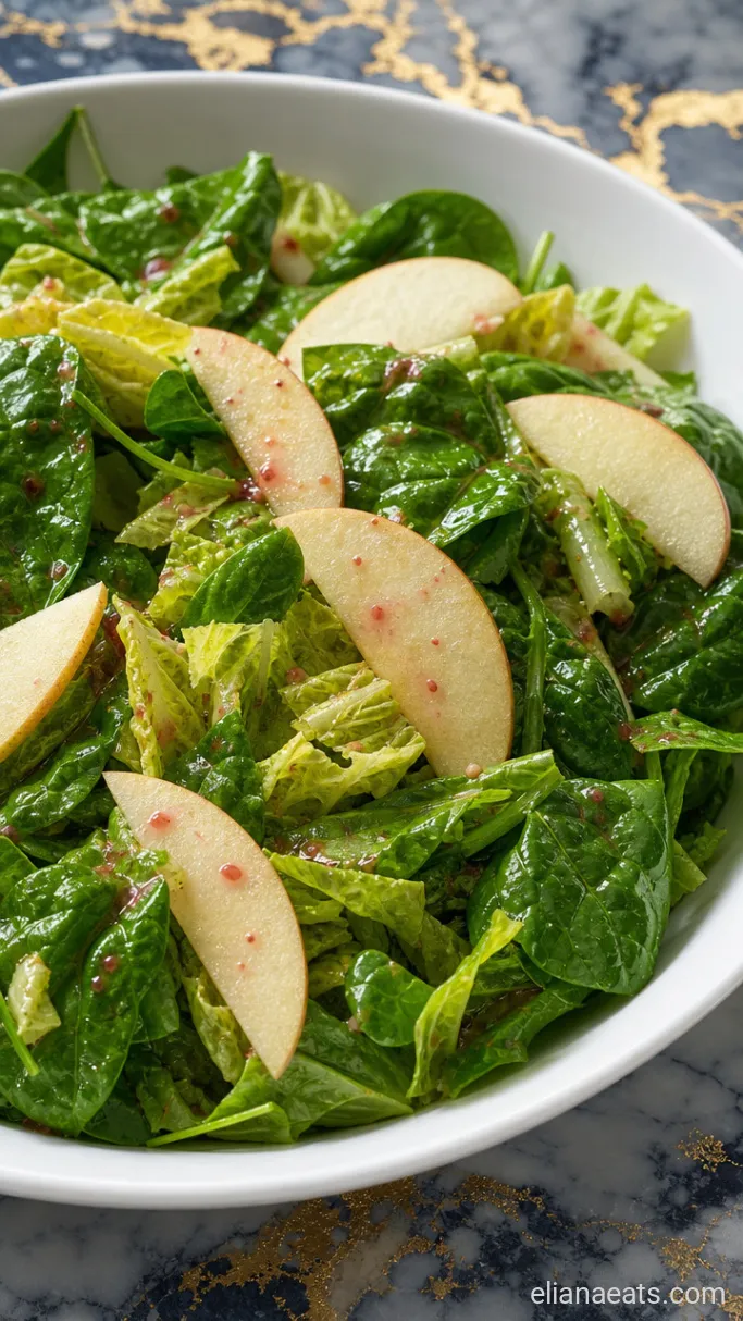 Step 3: Toss the Greens and Apple