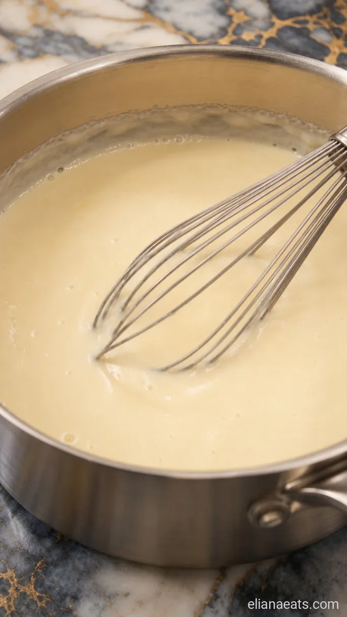 Step 3: Whisk in the Milk and Cream