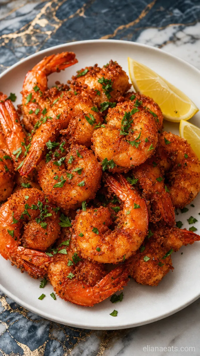 Step 4: Drain and Garnish the Shrimp