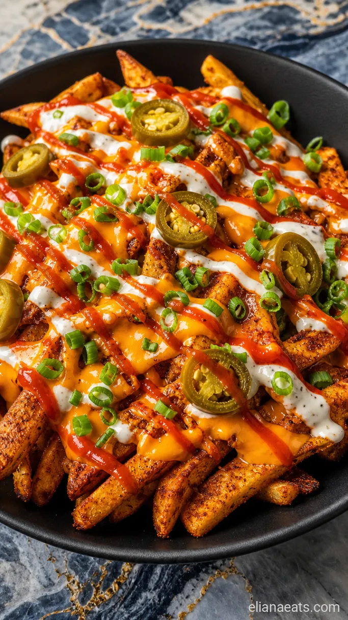 Step 4: Layer and Plate the Voodoo Fries