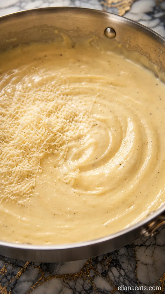 Step 4: Melt in the Parmesan