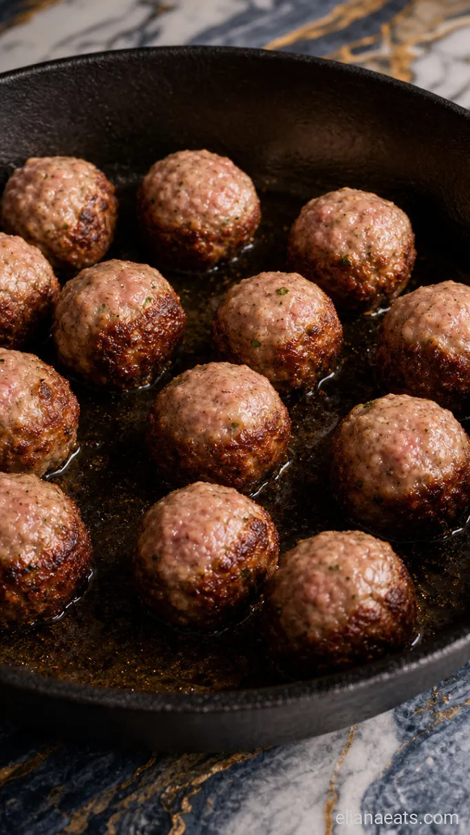 Step 4: Sear the Meatballs