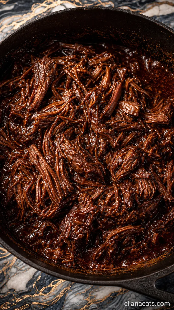 Step 4: Shred and Reduce the Sauce