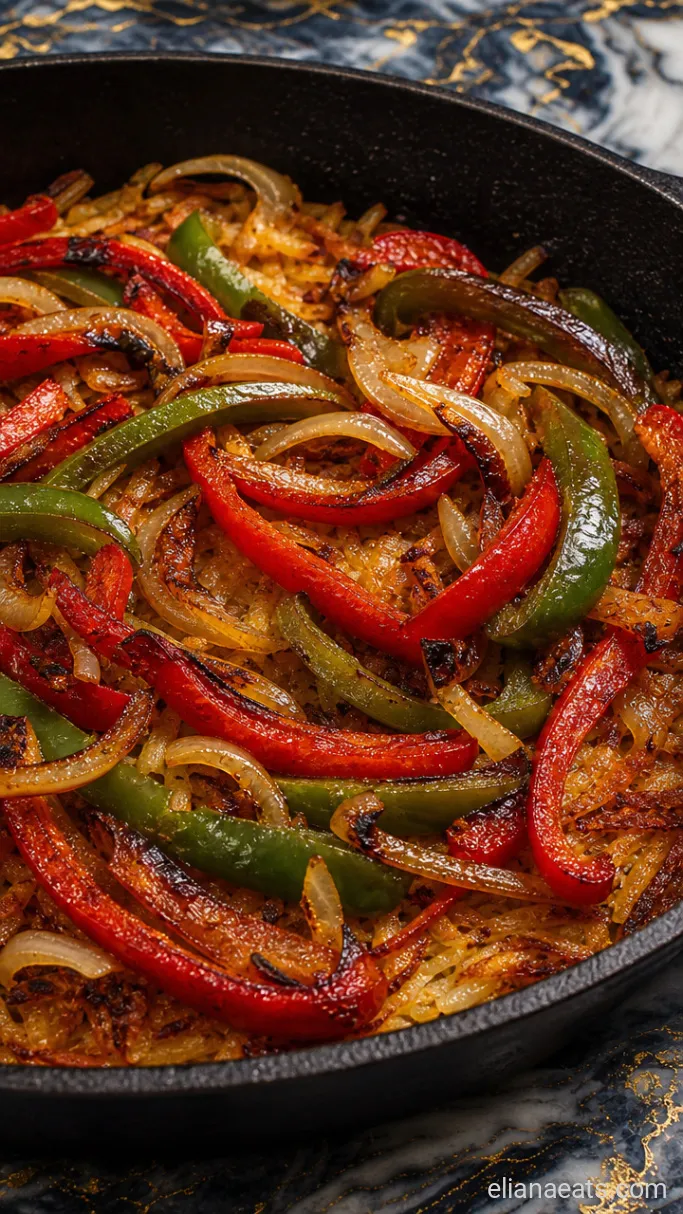 Step 4: Soften the Peppers and Onion