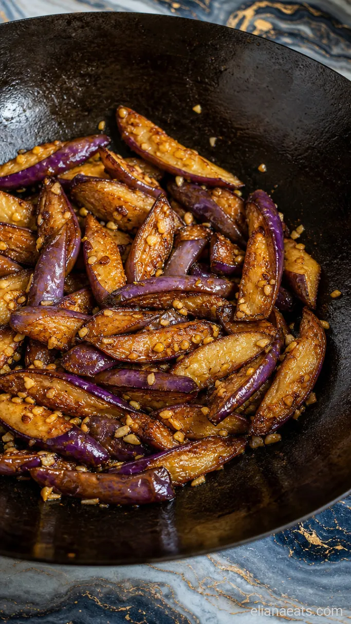 Step 4: Stir-Fry the Eggplant