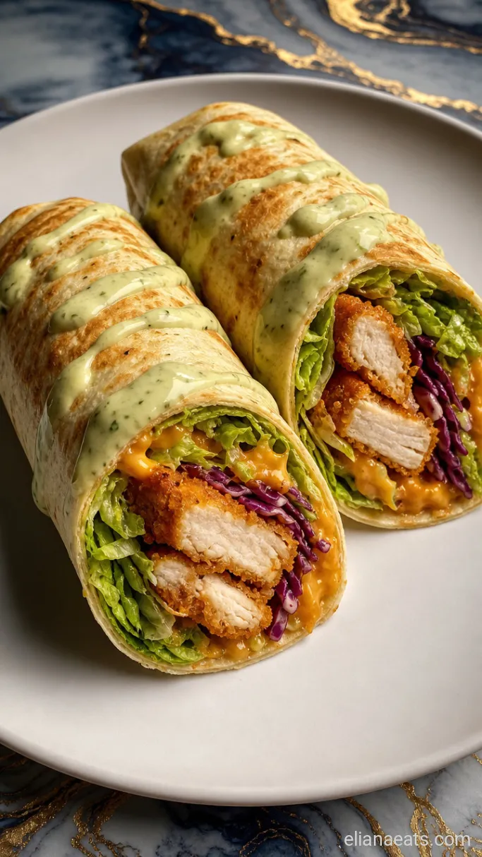 Step 5: Drizzle and Roll the Wraps