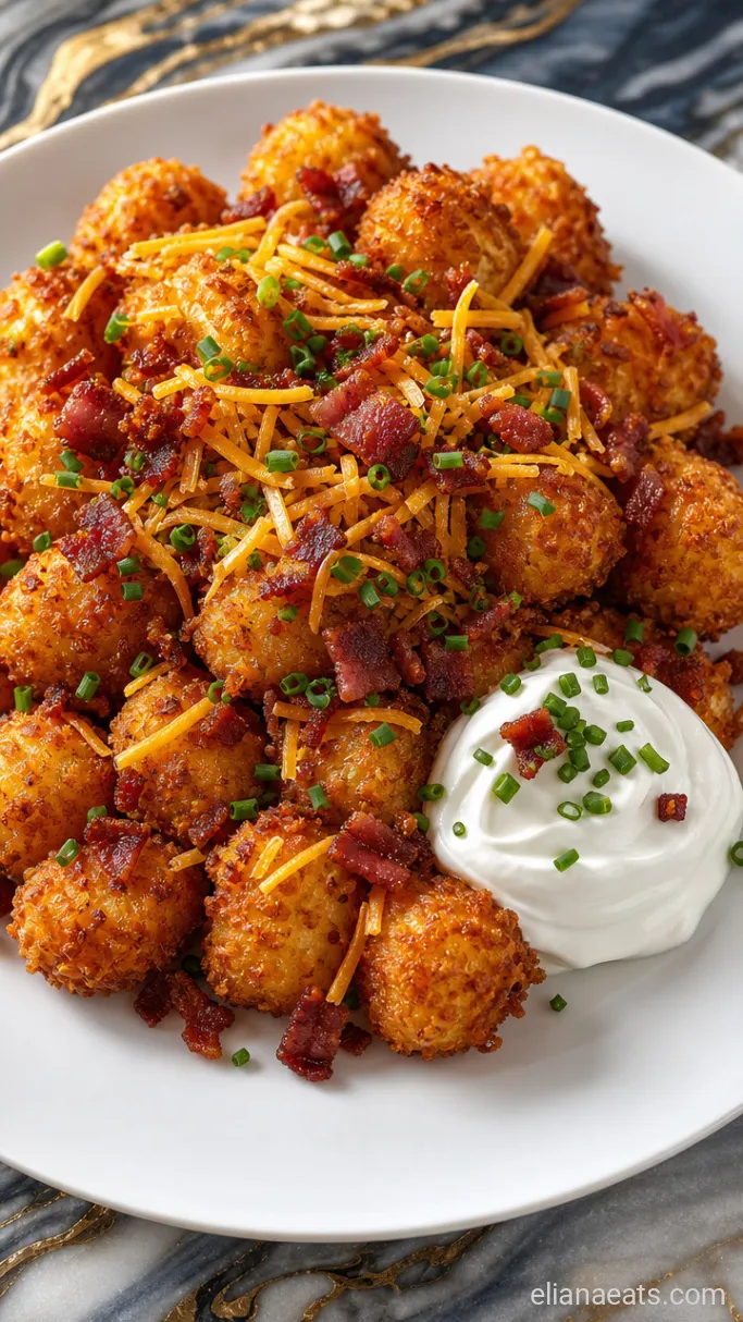 Step 6: Plate and Top the Tots
