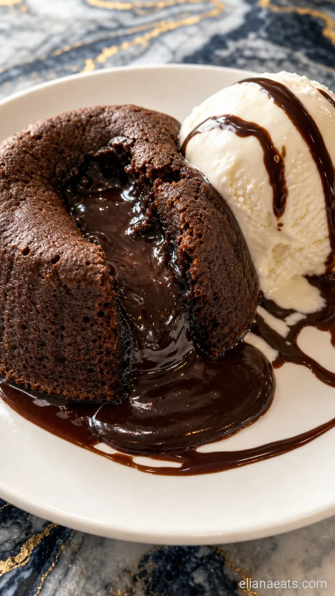 Step 6: Plate with Ice Cream and Chocolate Sauce