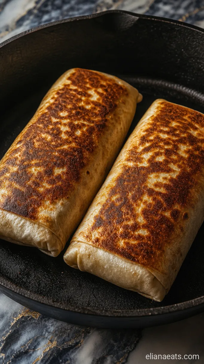 Step 6: Sear the Wrapped Burritos