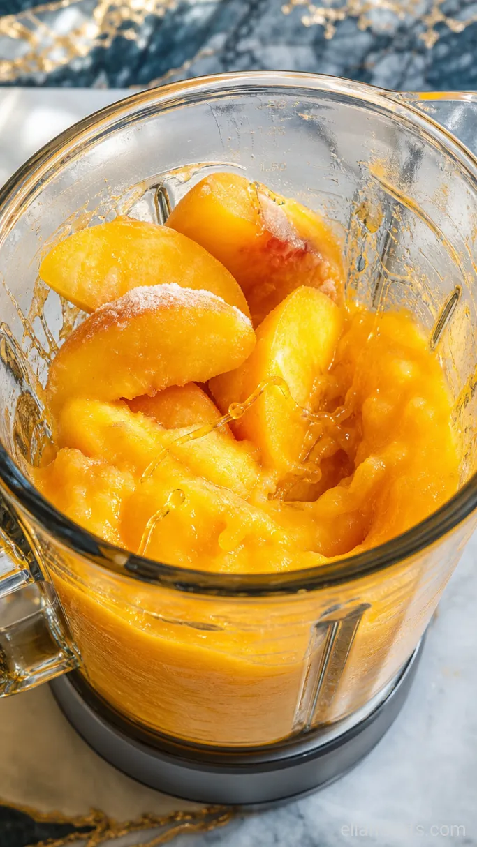 Step 1: Blend the Peach Purée
