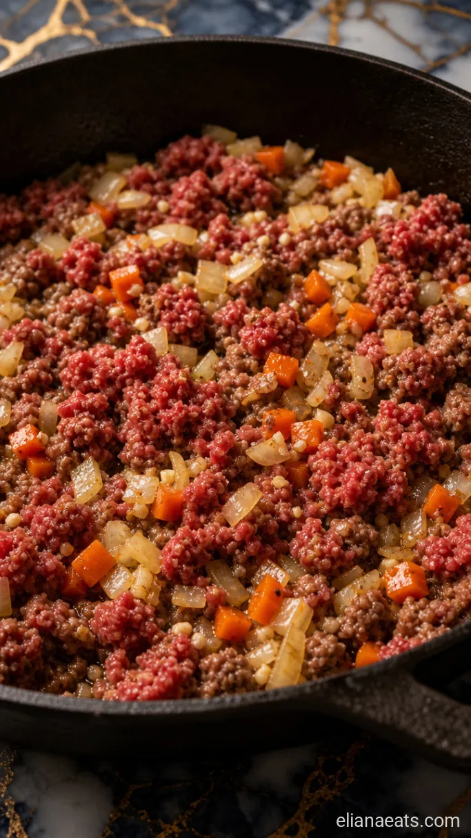 Step 1: Brown the Beef and Vegetables