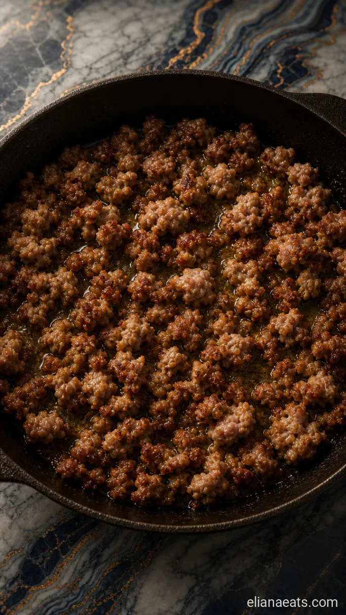 Step 1: Brown the Sausage