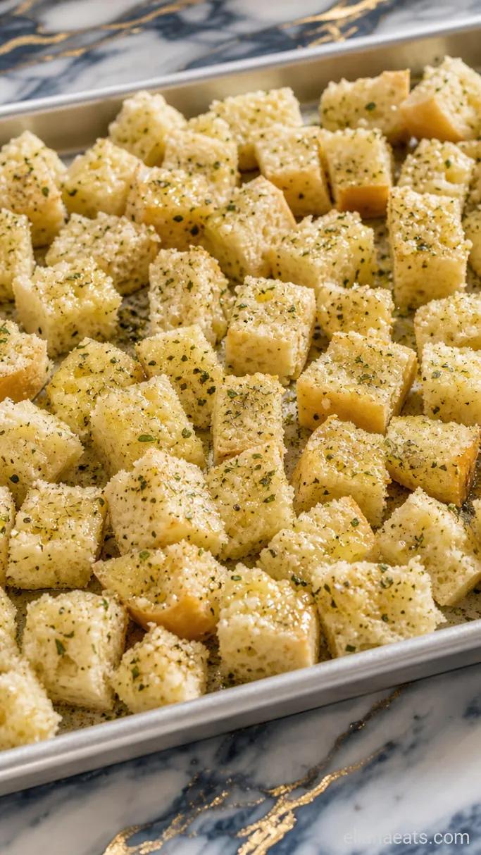 Step 1: Cube and Season the Bread