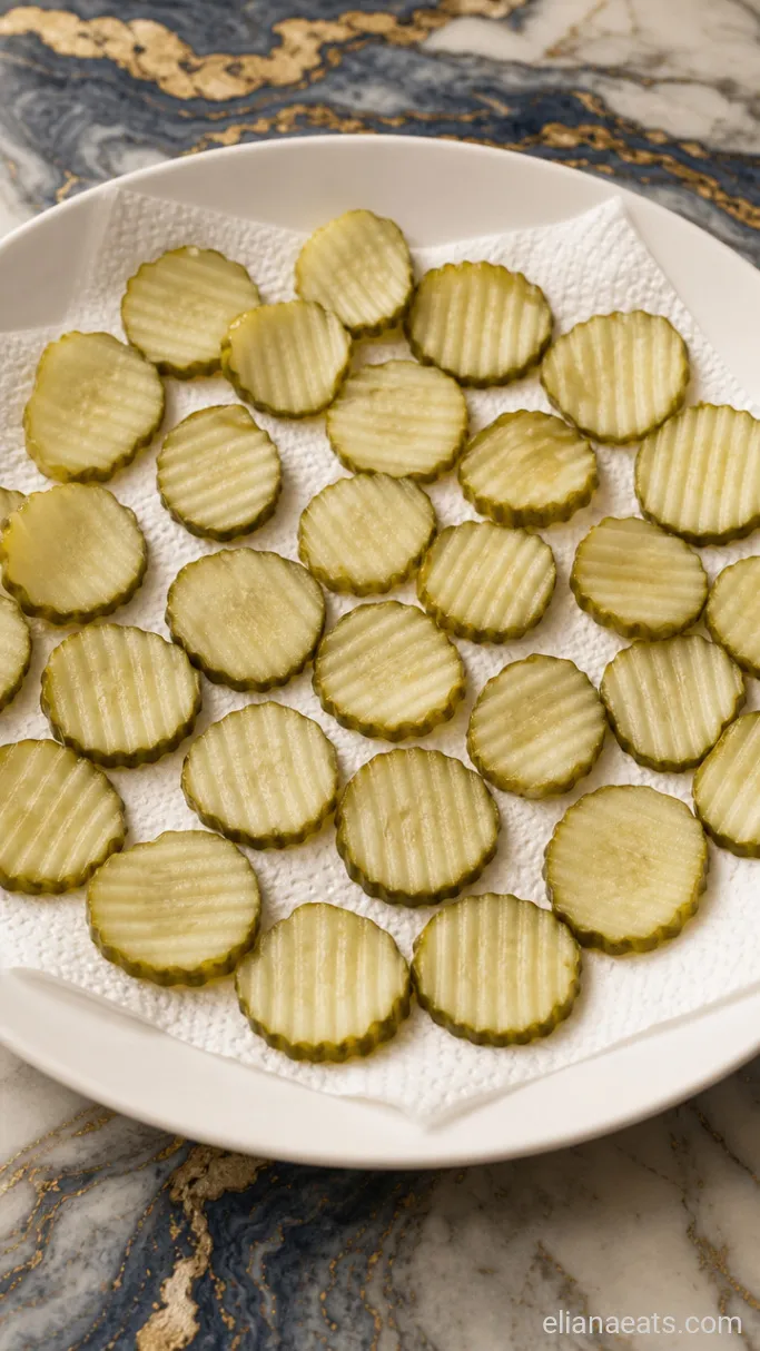 Step 1: Drain and Dry the Pickles