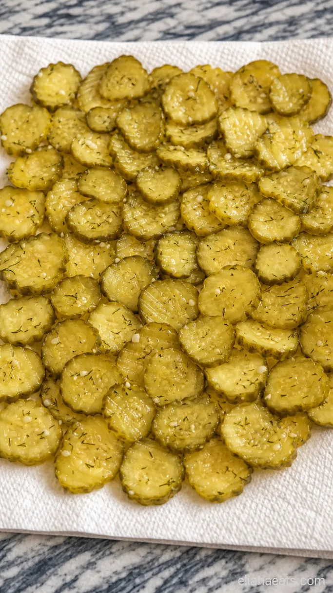 Step 1: Drain and Dry the Pickles