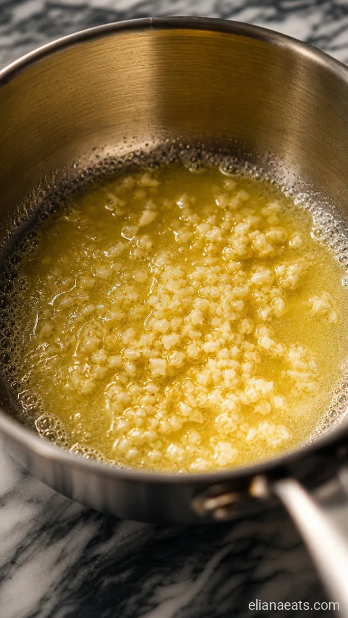 Step 1: Melt the Butter and Bloom the Garlic