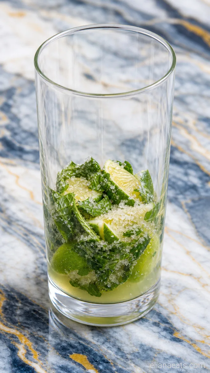Step 1: Muddle the Mint and Lime