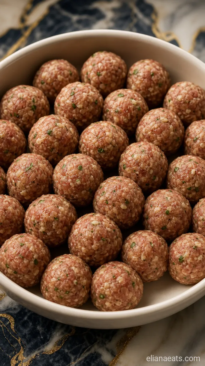 Step 1: Roll the Meatballs