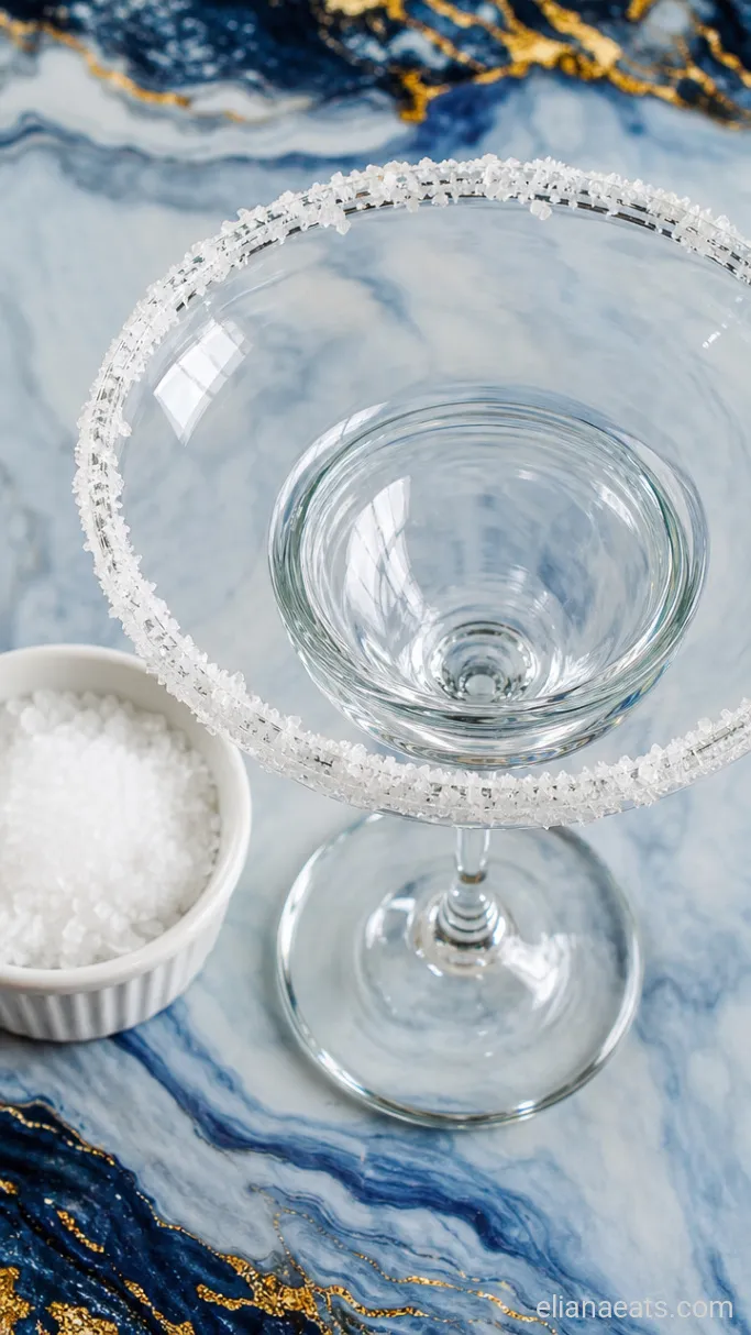 Step 1: Salt the Rim and Chill the Glass