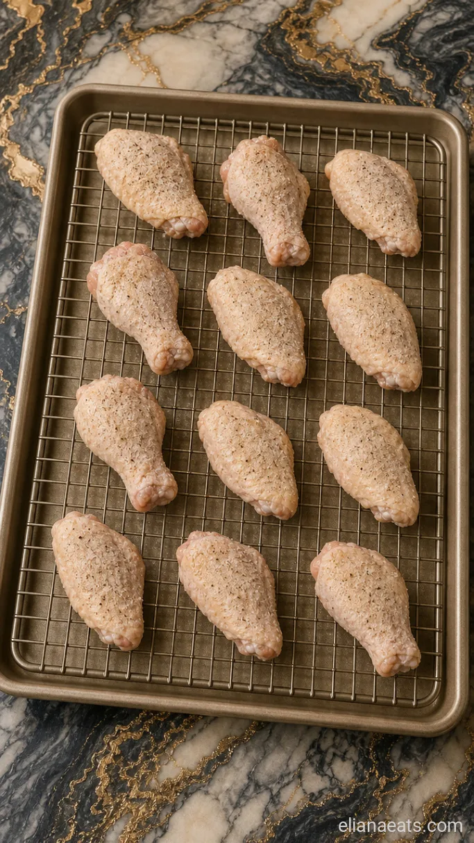 Step 1: Season and Rack the Wings