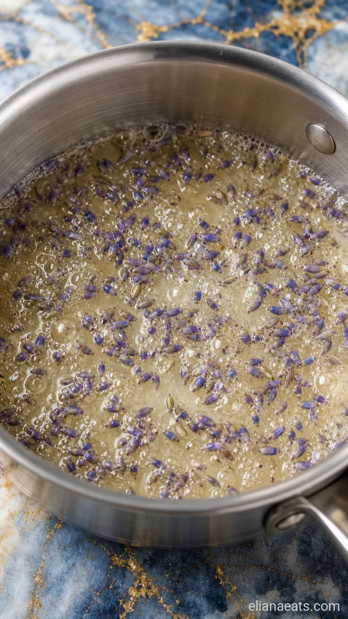 Step 1: Simmer the Lavender Syrup