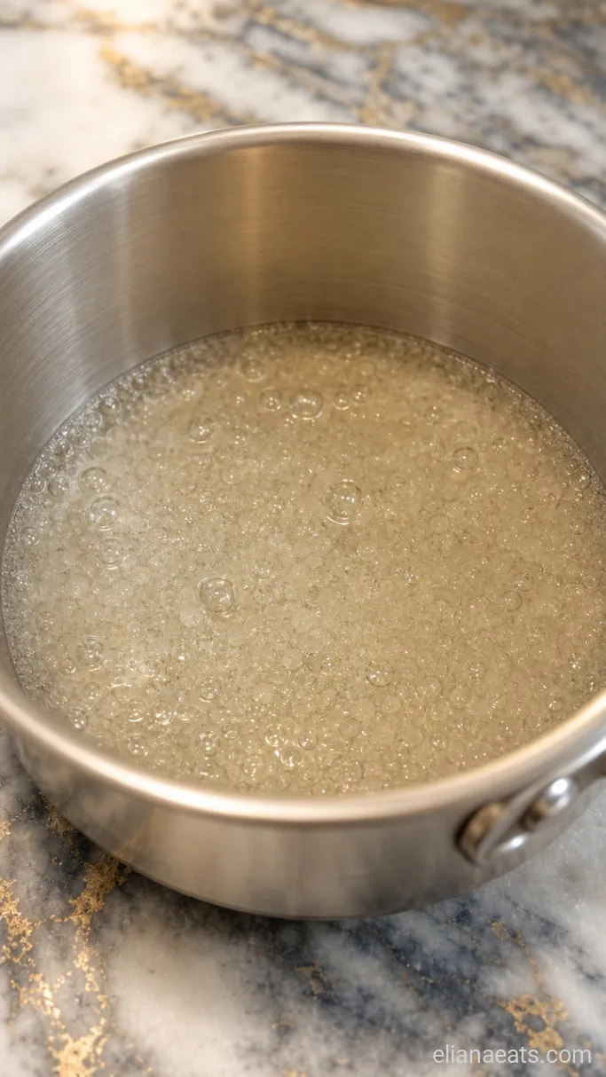 Step 1: Simmer the Soaking Syrup