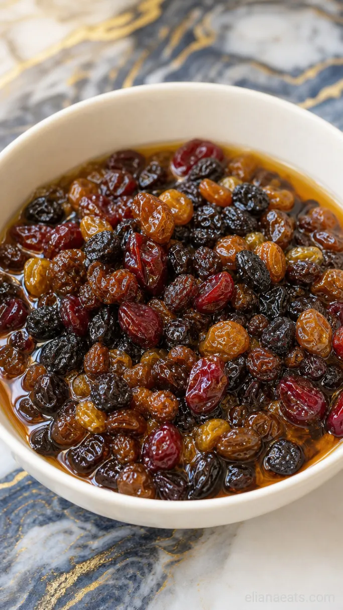 Step 1: Soak the Dried Fruit