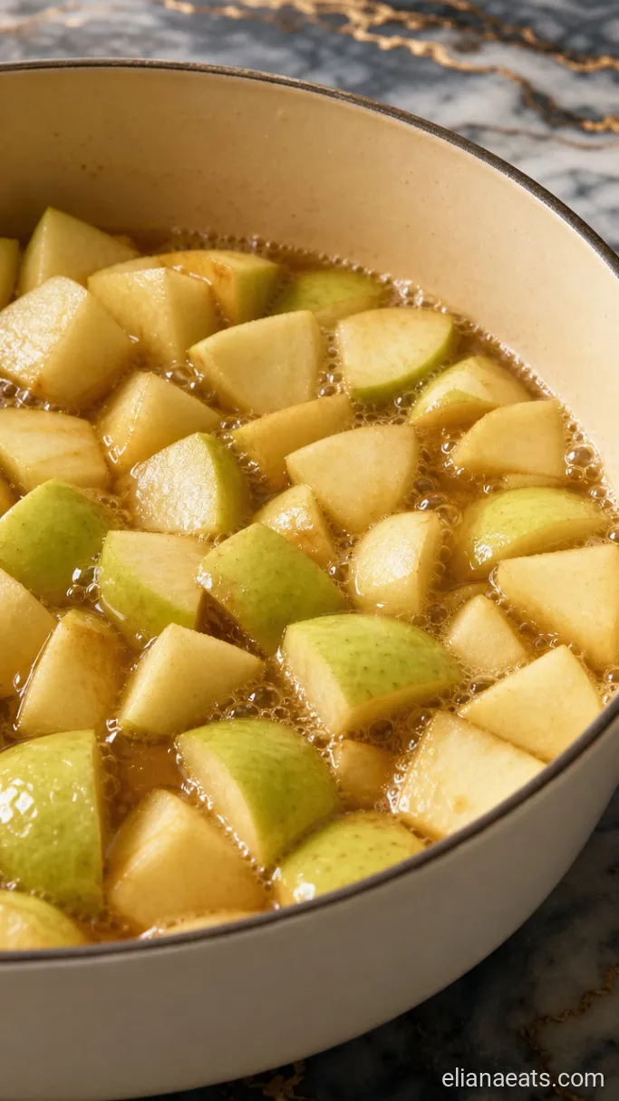Step 1: Soften the Apples in Cider