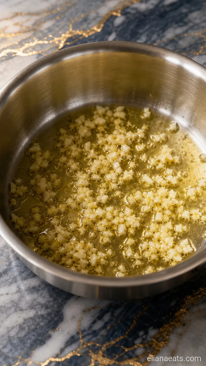 Step 1: Soften the Garlic in Oil