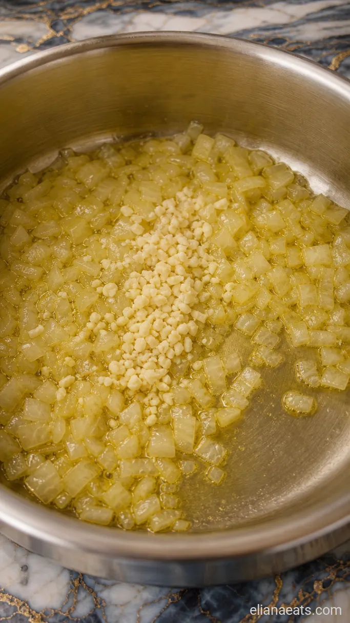Step 1: Soften the Onion and Garlic