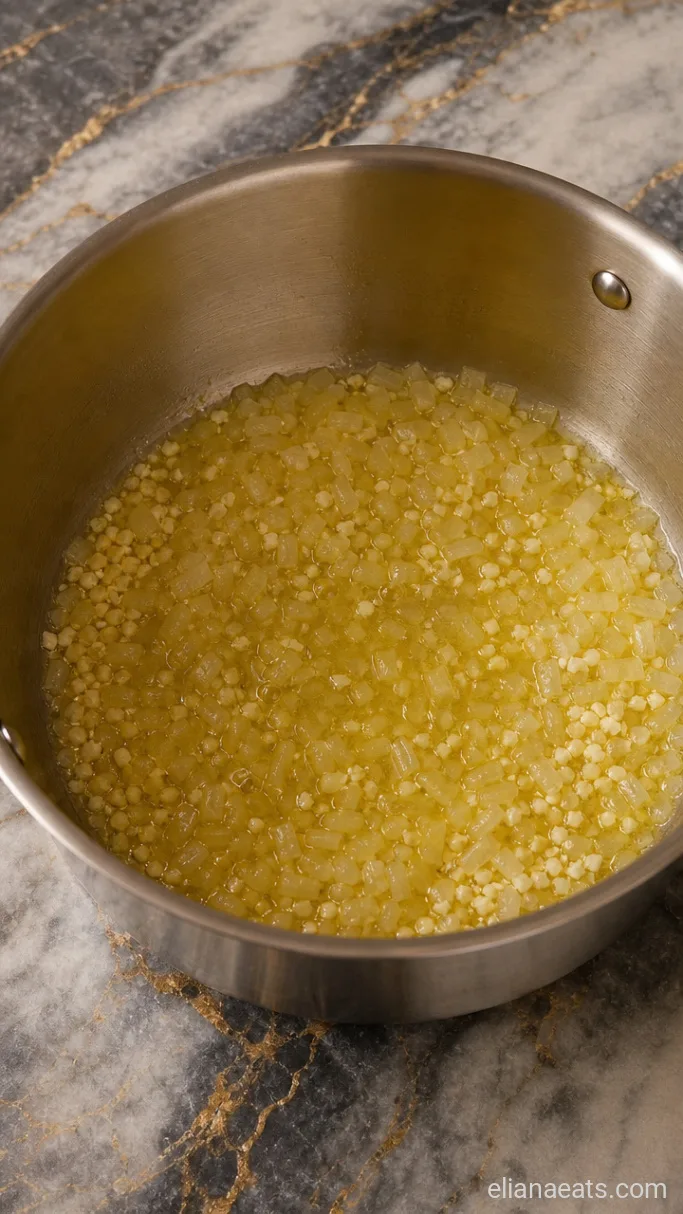 Step 1: Soften the Onion and Garlic