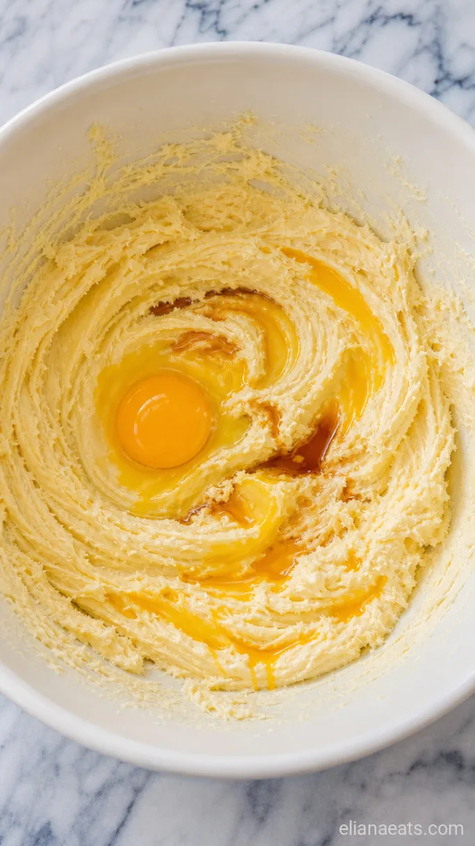 Step 2: Beat in the Egg and Vanilla