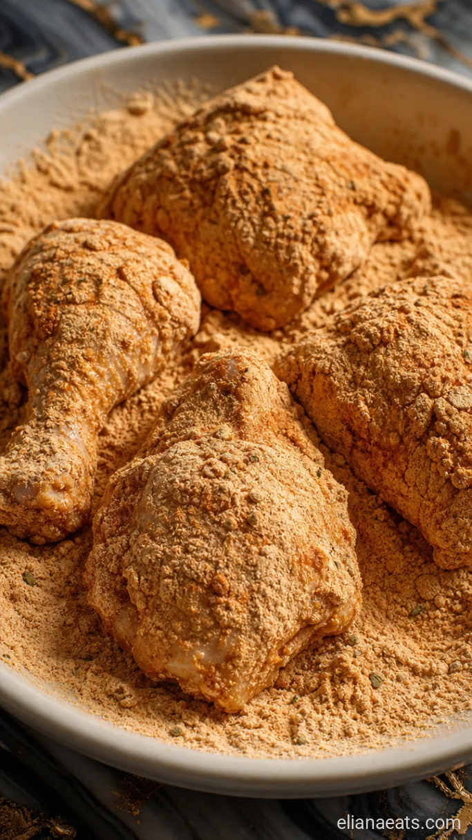 Step 2: Coat the Chicken in the Spiced Flour