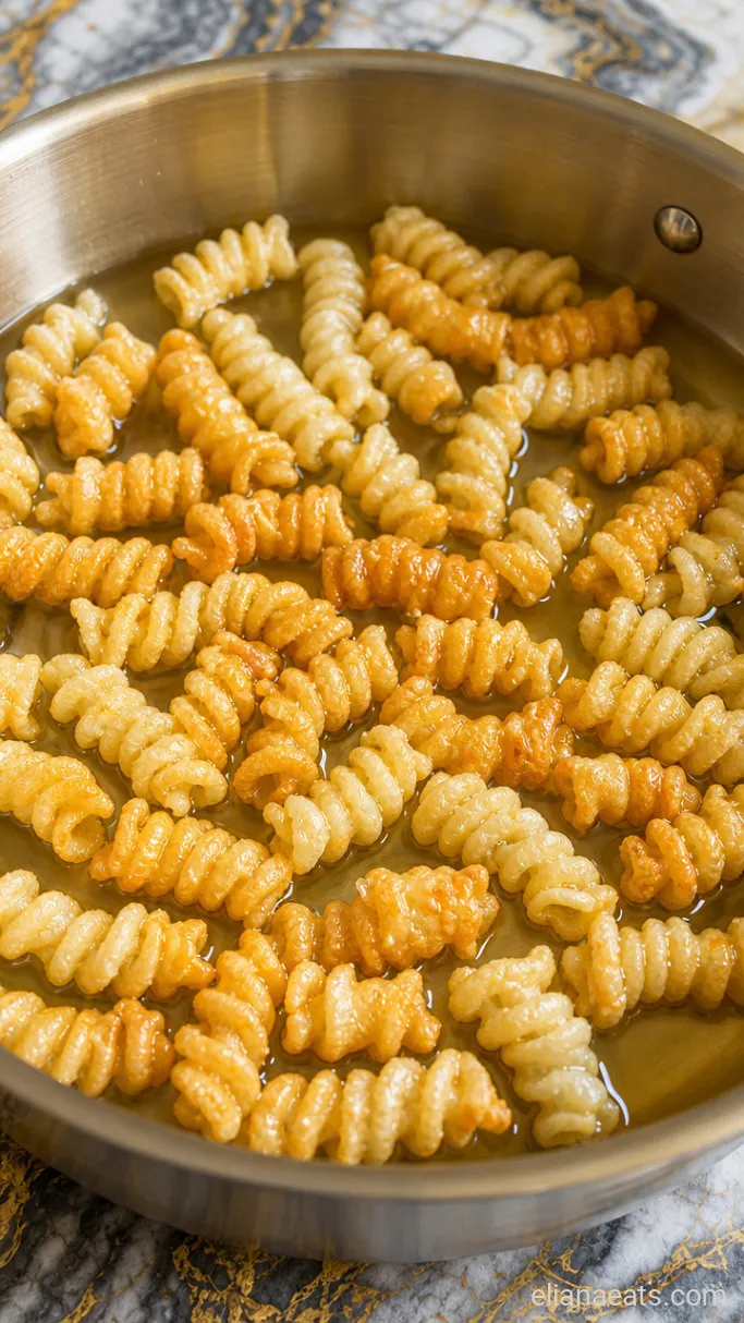 Step 2: Fry the Rotini
