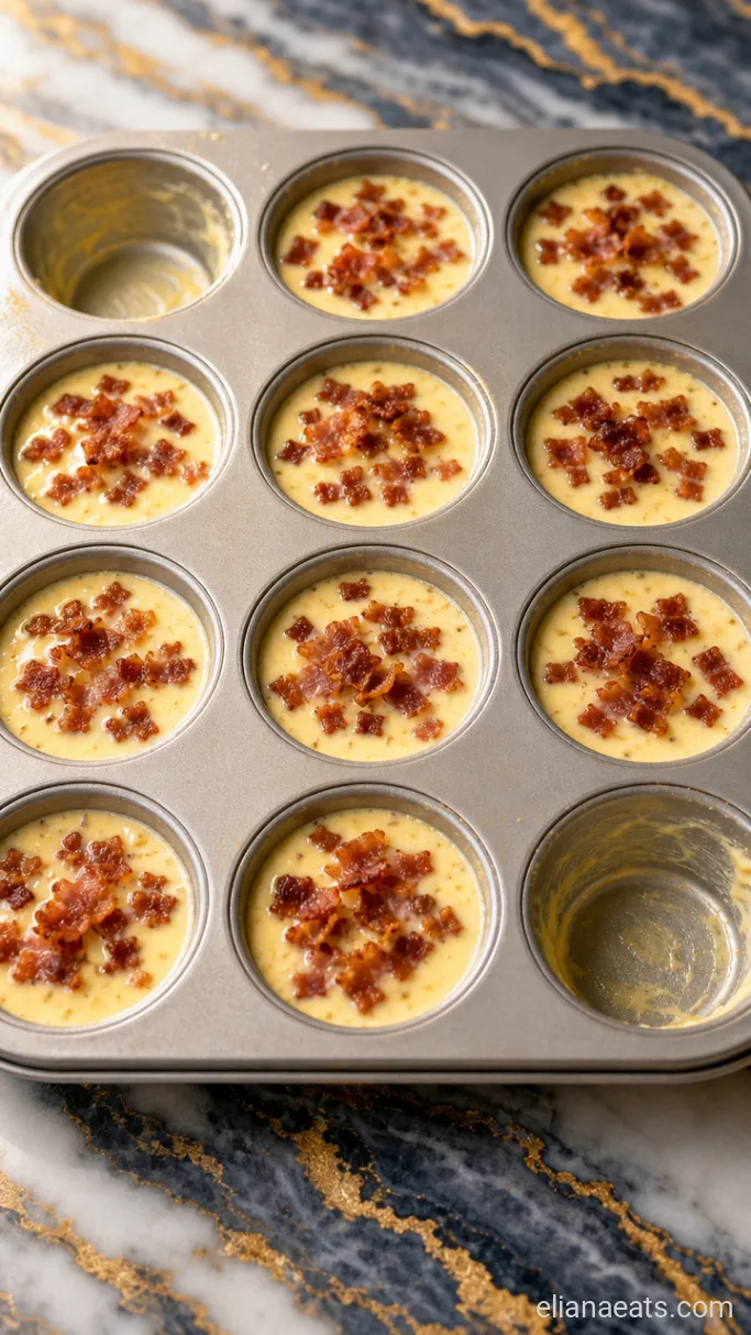 Step 2: Grease and Fill the Muffin Tin