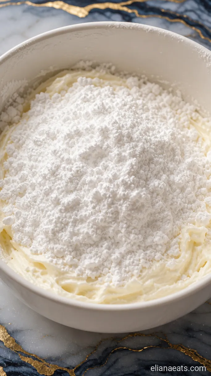 Step 2: Sift in the Powdered Sugar