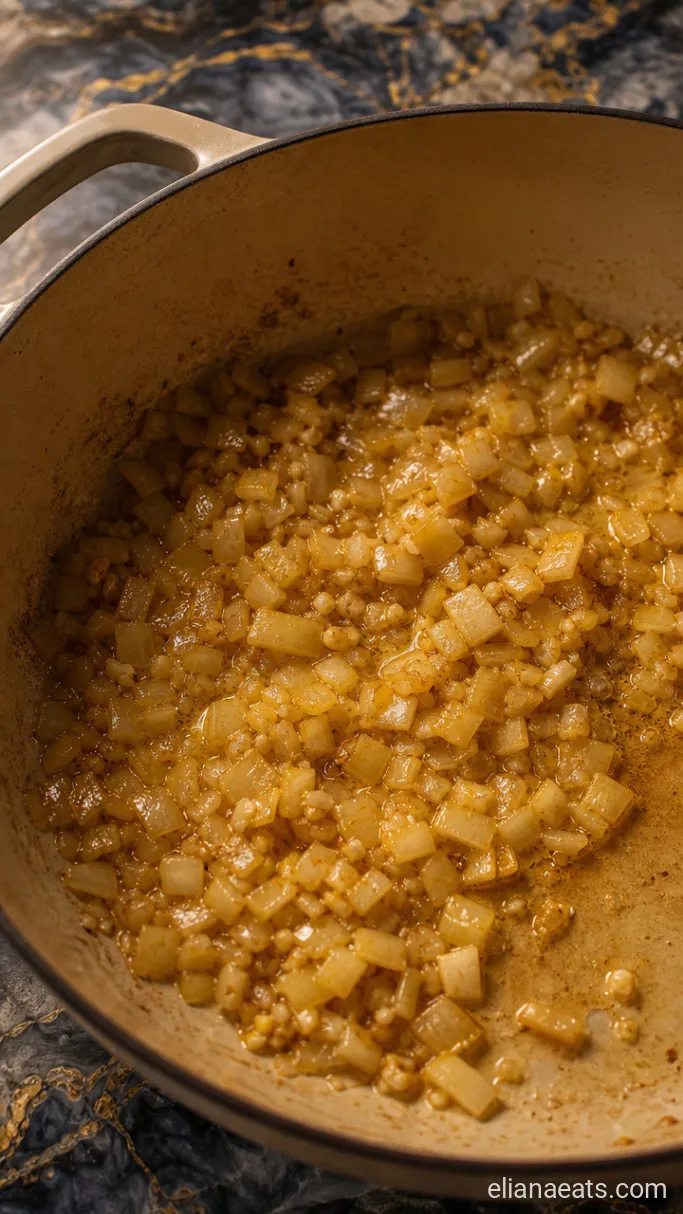 Step 2: Soften the Onion and Garlic