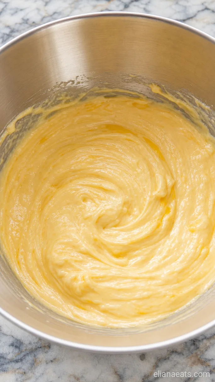 Step 2: Whisk in the Eggs and Vanilla