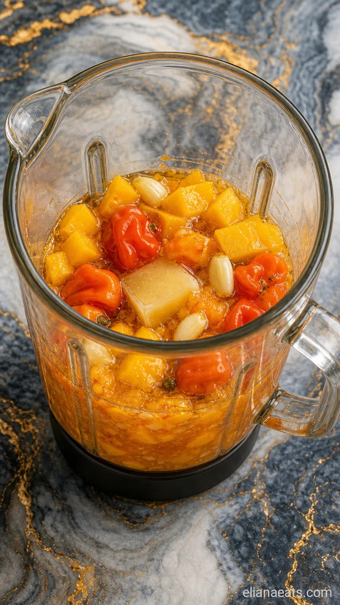 Step 3: Blend the Mango Habanero Sauce