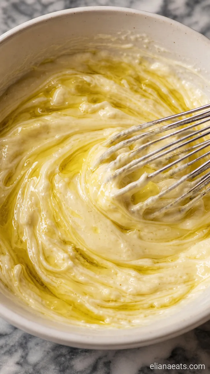 Step 3: Drizzle in the Oil