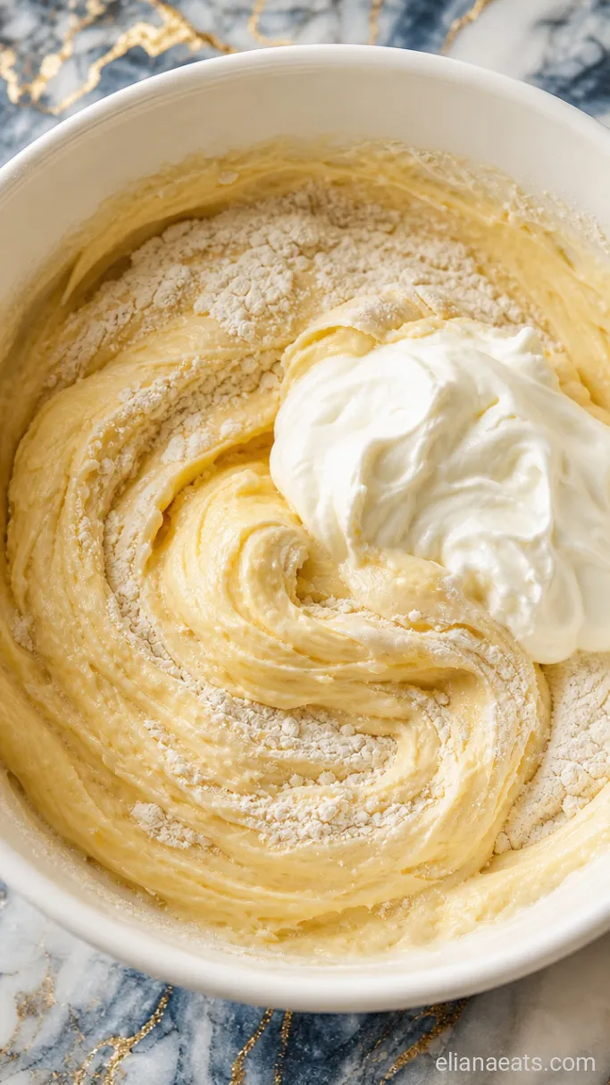 Step 3: Fold In the Dry Ingredients and Sour Cream