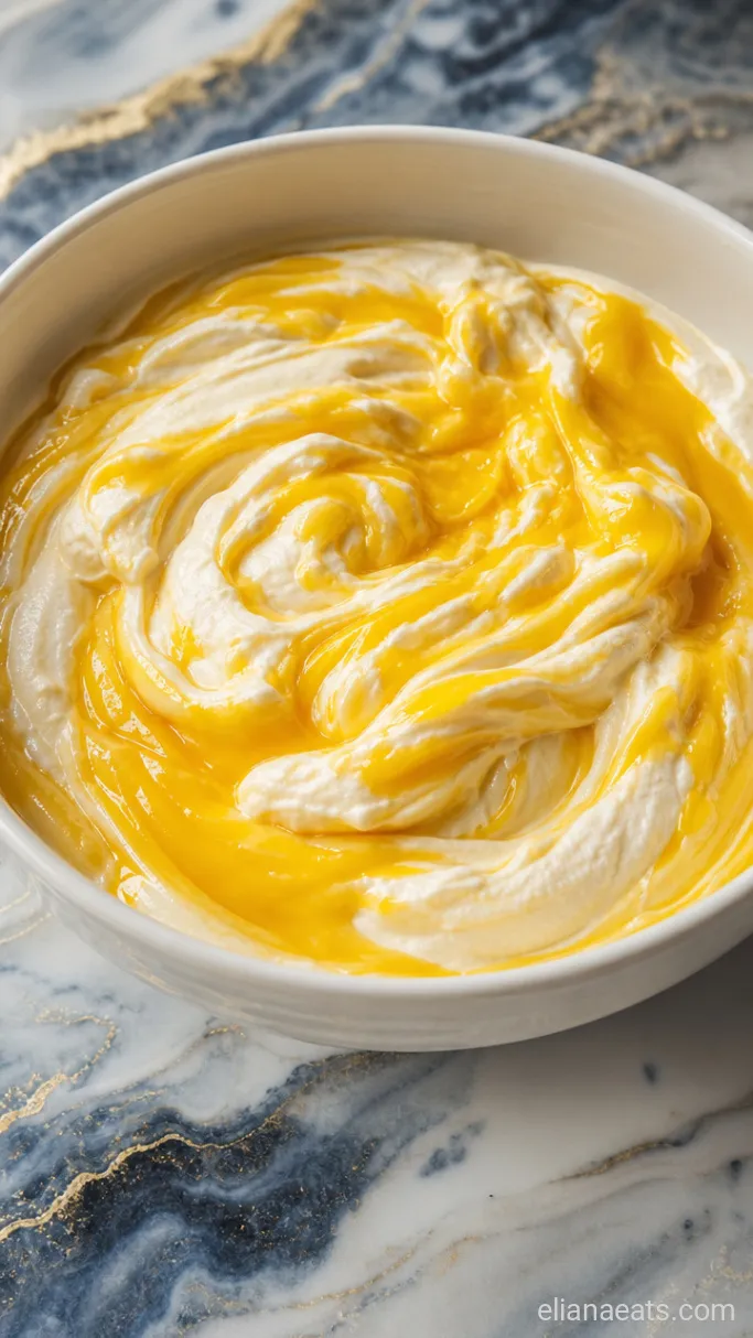Step 3: Fold the Lemon Curd Through the Cream