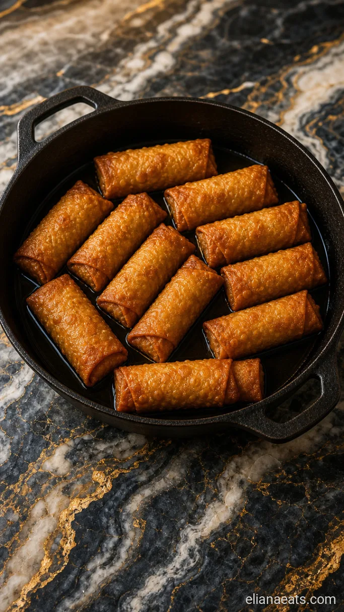 Step 3: Fry the Egg Rolls Golden